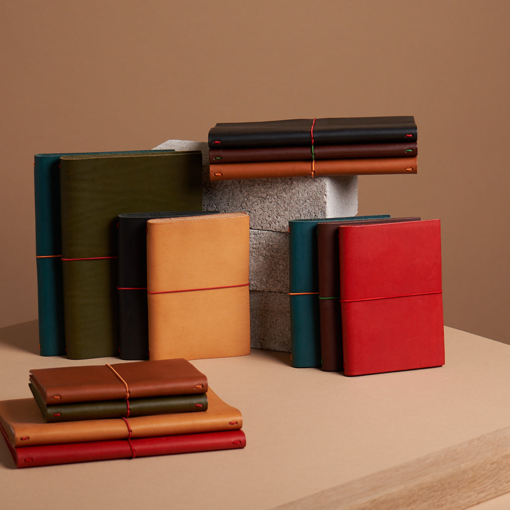 Paper Republic Leather Journals, stacked