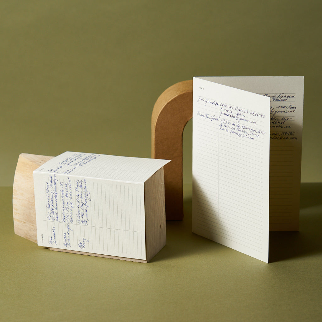 Smart Contact Paper File Contacts Sheet Collection - Organise Your Network in Style – paper republic