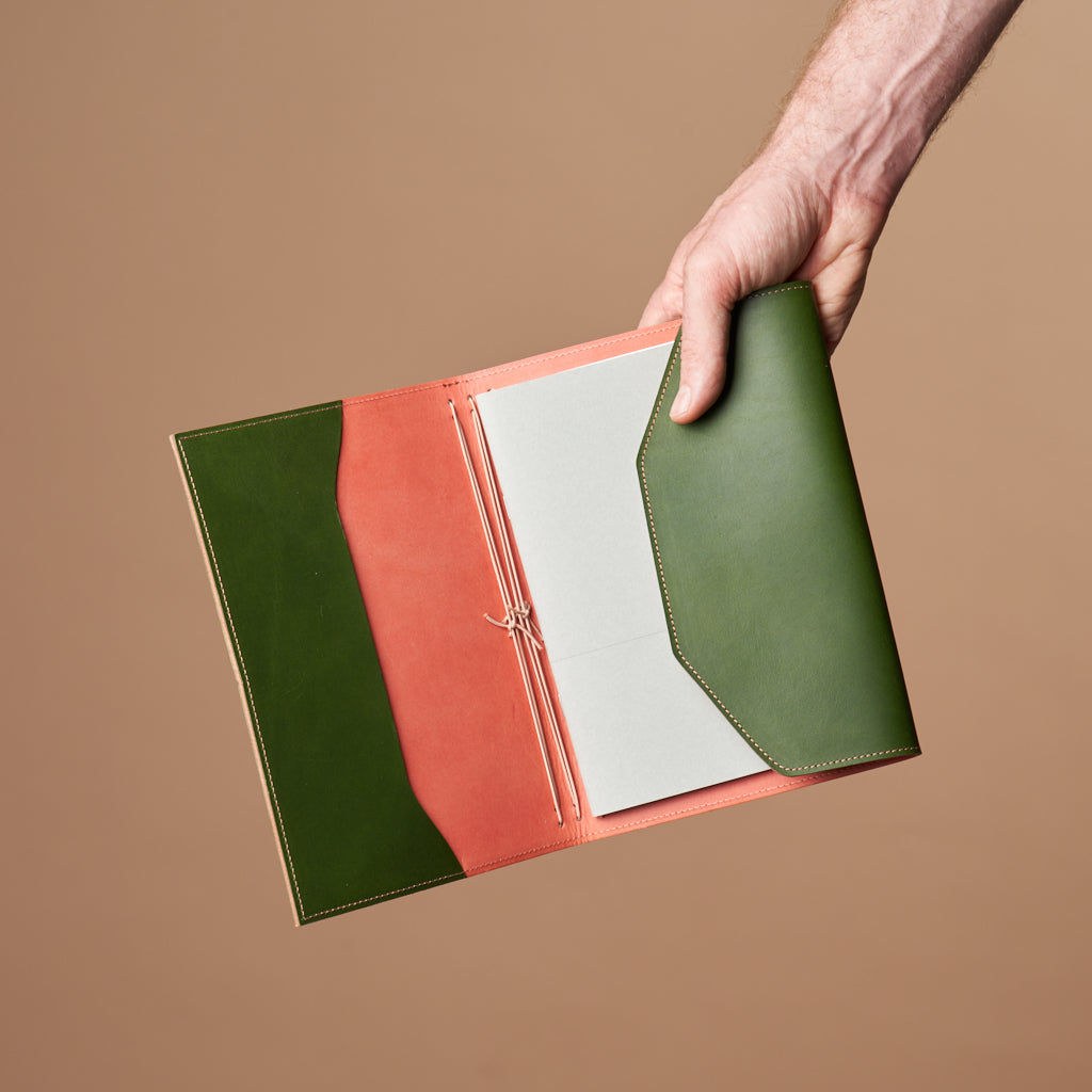le trifold | leather journal – paper republic
