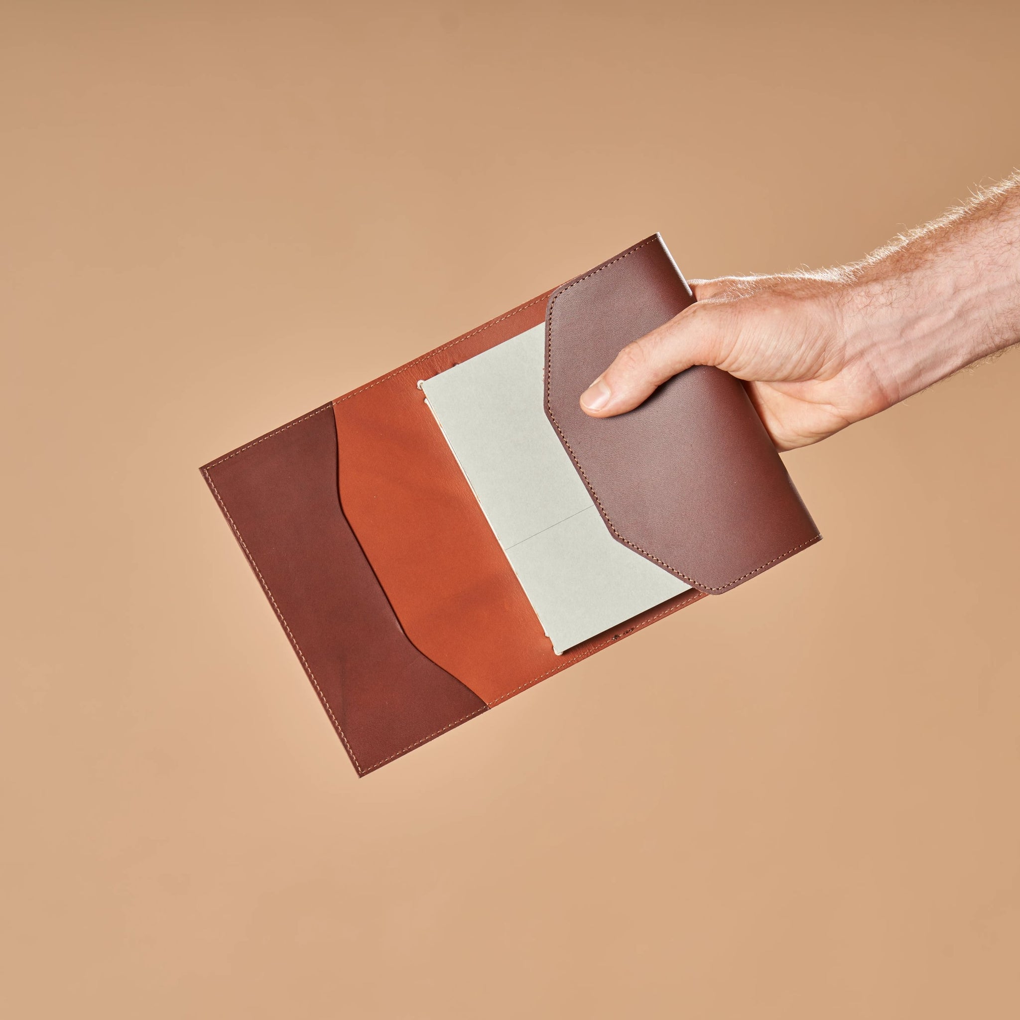 le trifold | leather journal – paper republic
