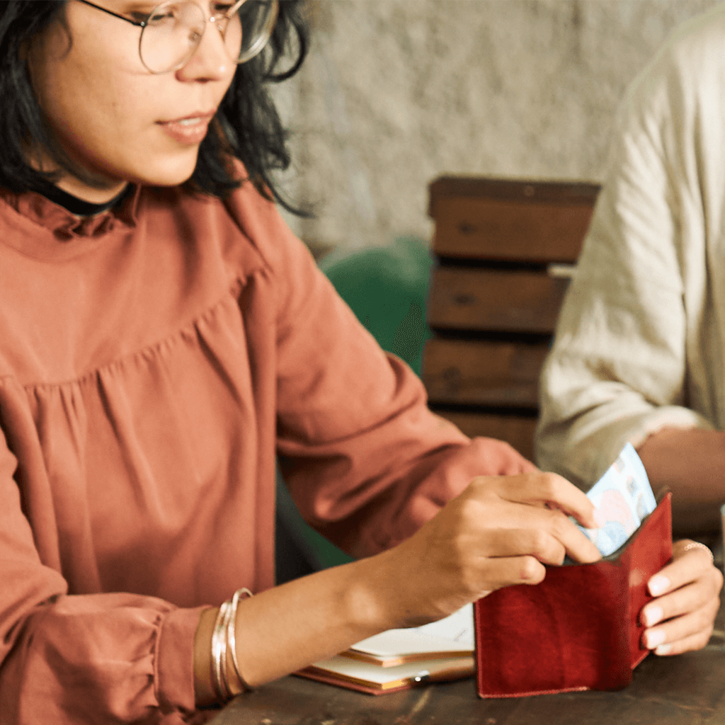 The Square Leather Wallet - Durable Design – paper republic